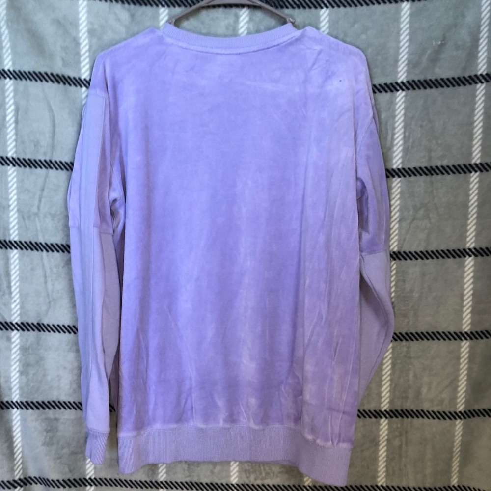Purple velvet sweater